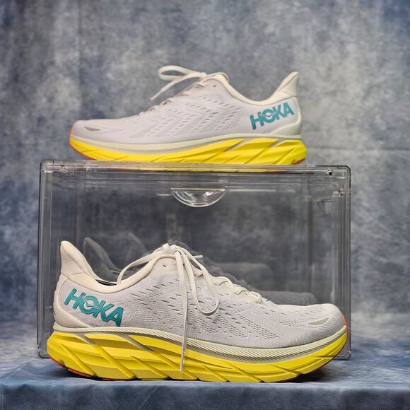 Other - Hoka One One Clifton 8 Men's 14.5 2E White Running Shoes Sneakers 1121374 BDBI
